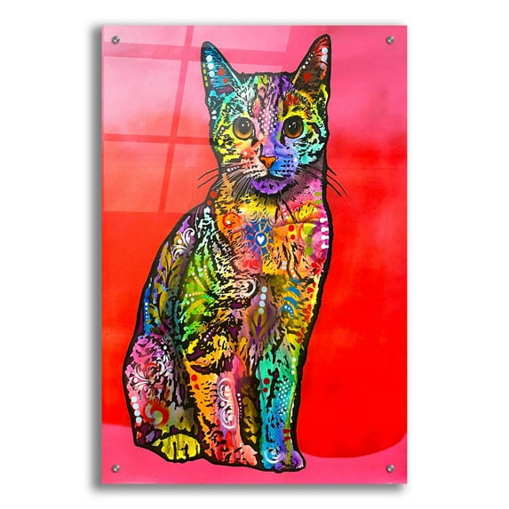Epic Art 'Loving Cat' by Dean Russo, Acrylic Glass Wall Art, 24"x36"