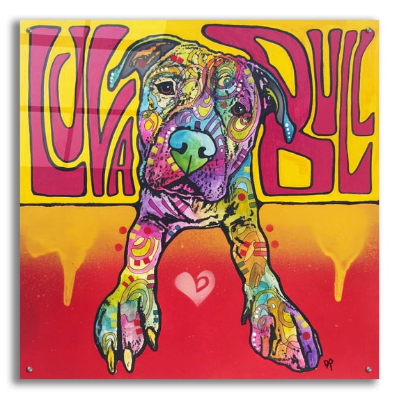 Epic Art 'Luva Bull' by Dean Russo, Acrylic Glass Wall Art, 36"x36"