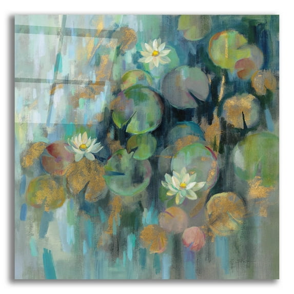 Epic Art 'Magic Lily Pond' by Silvia Vassileva, Acrylic Glass Wall Art, 12"x12"