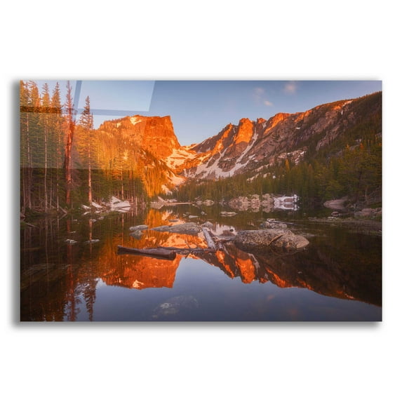 Epic Art 'Magic Morning Light - Rocky Mountain National Park' by Darren White, Acrylic Glass Wall Art, 24"x16"