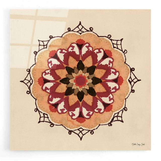 Epic Art 'Mandala 1' by Stellar Design Studio, Acrylic Glass Wall Art, 12"x12"