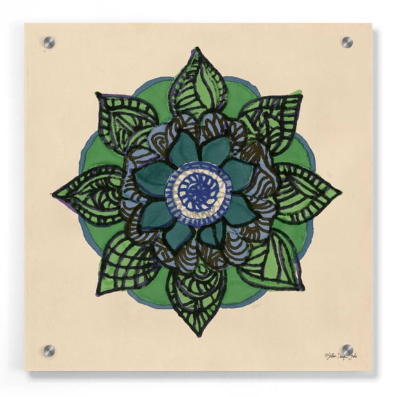 Epic Art 'Mandala 2' by Stellar Design Studio, Acrylic Glass Wall Art, 36"x36"