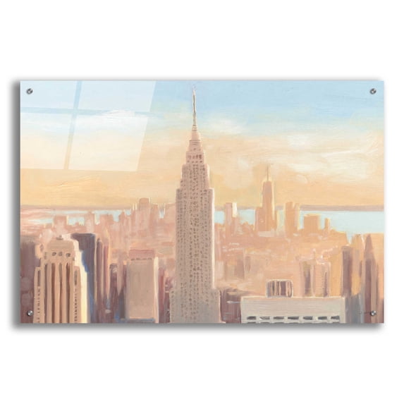 Epic Art 'Manhattan Dawn' by James Wiens, Acrylic Glass Wall Art, 36"x24"