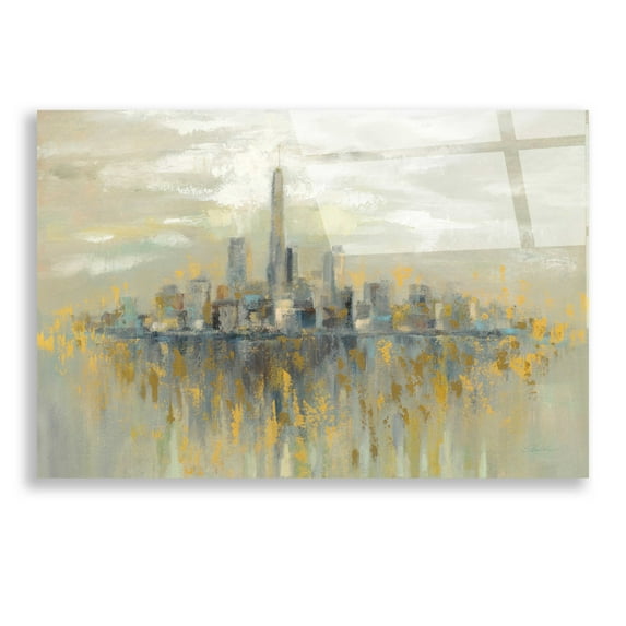 Epic Art 'Manhattan Fog' by Silvia Vassileva, Acrylic Glass Wall Art, 24"x16"