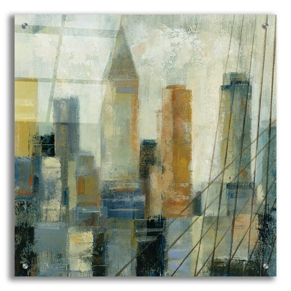 Epic Art 'Manhattan Sketches VI' by Silvia Vassileva, Acrylic Glass Wall Art, 24"x24"
