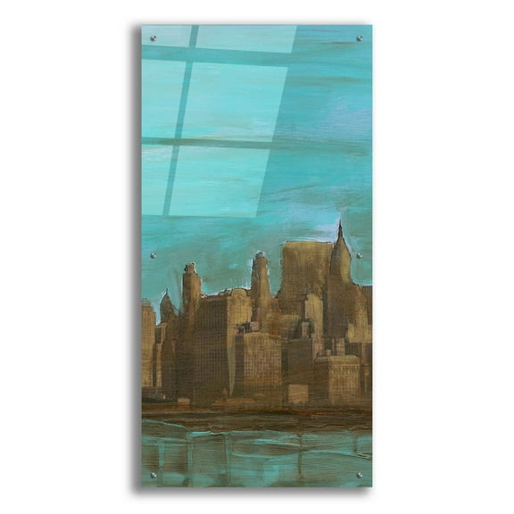 Epic Art 'Manhattan Triptych 2' by Alicia Ludwig Acrylic Glass Wall Art, 24" x 48"