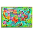 thumbnail image 1 of Epic Art 'Map Of Usa' by Dean Russo Acrylic Glass Wall Art, 36" x 24", 1 of 8