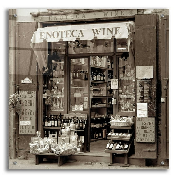 Epic Art 'Marketplace 33' by Alan Blaustein Acrylic Glass Wall Art, 24"x24"