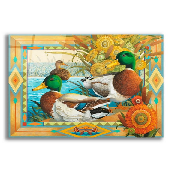 Epic Art 'Marshland Friends' by David Galchutt, Acrylic Glass Wall Art, 24"x16"