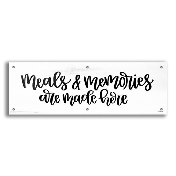 Epic Art 'Meals + Memories' by Imperfect Dust, Acrylic Glass Wall Art, 36" x 12"