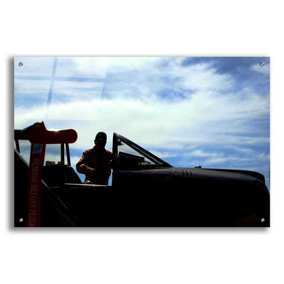 Epic Art 'Mechanic And North American Trojan' by Clive Branson, Acrylic Glass Wall Art, 36"x24"