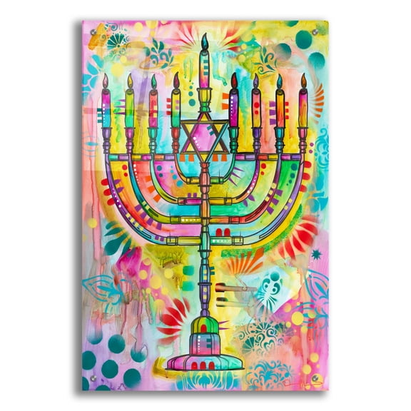 Epic Art 'Menorah' by Dean Russo Acrylic Glass Wall Art, 24" x 36"