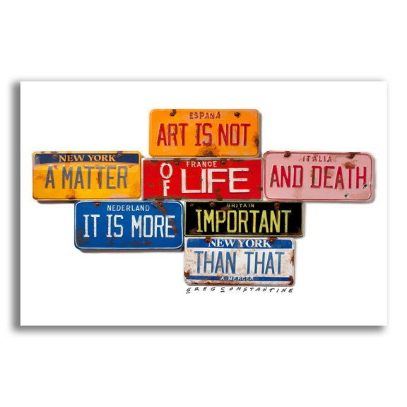 Epic Art 'Mercer Art Not Life & Death' by Gregory Constantine, Acrylic Glass Wall Art, 24"x16"