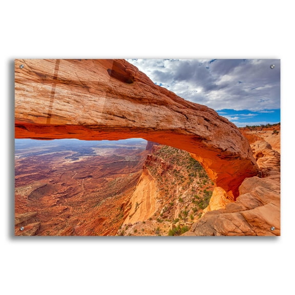 Epic Art 'Mesa's Drop - Canyonlands National Park' by Darren White, Acrylic Glass Wall Art, 36"x24"