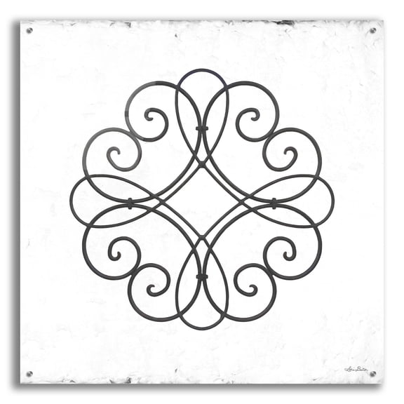 Epic Art 'Metal Art on Stucco II' by Lori Deiter, Acrylic Glass Wall Art, 36"x36"