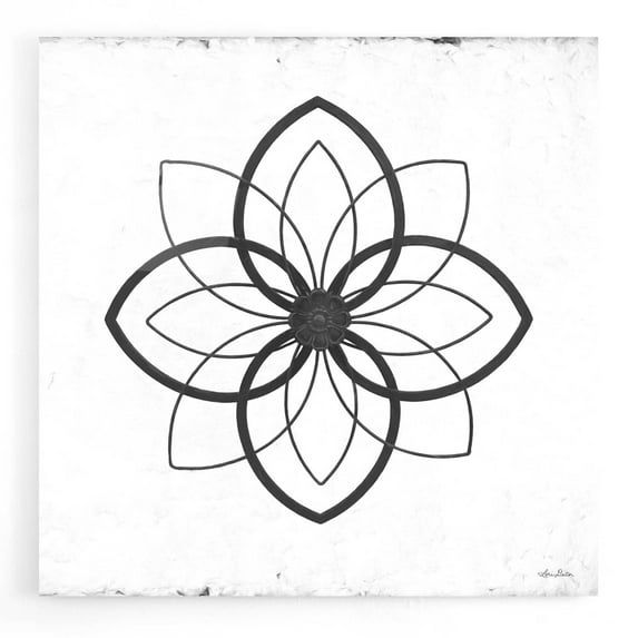Epic Art 'Metal Art on Stucco III' by Lori Deiter, Acrylic Glass Wall Art, 12"x12"