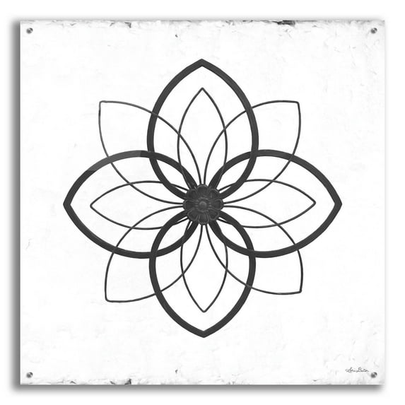 Epic Art 'Metal Art on Stucco III' by Lori Deiter, Acrylic Glass Wall Art, 36"x36"