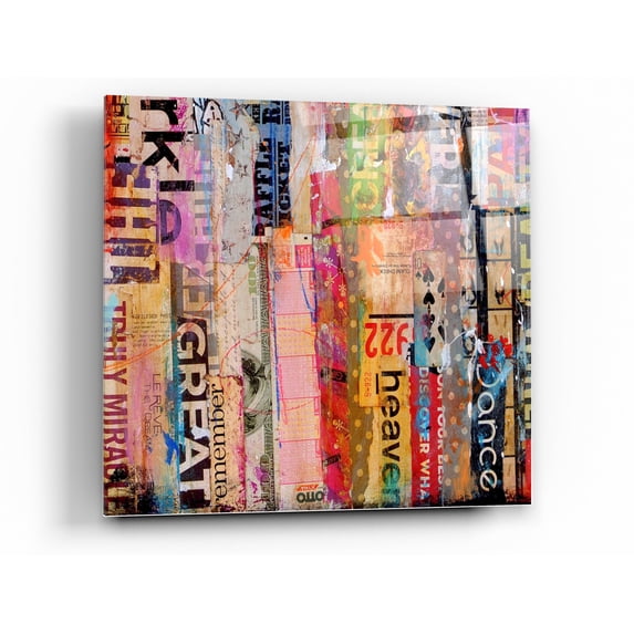 Epic Art 'Metro Mix 21 III' by Erin Ashley Acrylic Glass Wall Art, 12"x12"
