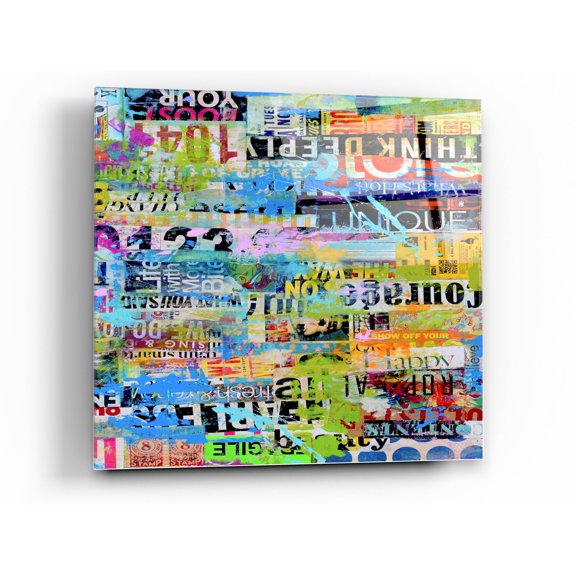 Epic Art 'Metro Mix 33 II' by Erin Ashley Acrylic Glass Wall Art, 24"x24"