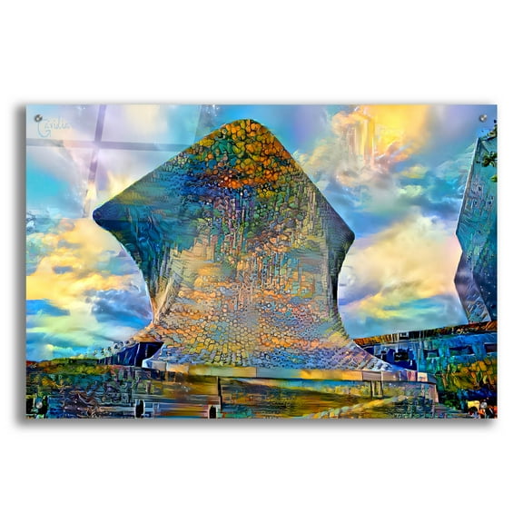 Epic Art 'Mexico City Soumaya Museum' by Pedro Gavidia, Acrylic Glass Wall Art, 36"x24"
