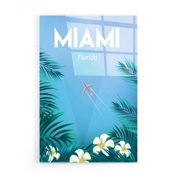Epic Art 'Miami' by Arctic Frame, Acrylic Glass Wall Art, 16"x24"