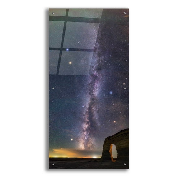 Epic Art 'Milky Way Magic' by Darren White, Acrylic Glass Wall Art, 24"x48"