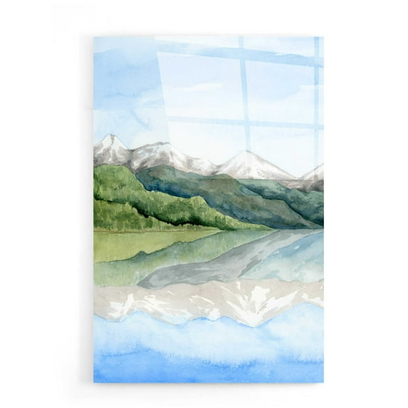 Epic Art 'Mirror Lake I' by Grace Popp, Acrylic Glass Wall Art, 16"x24"