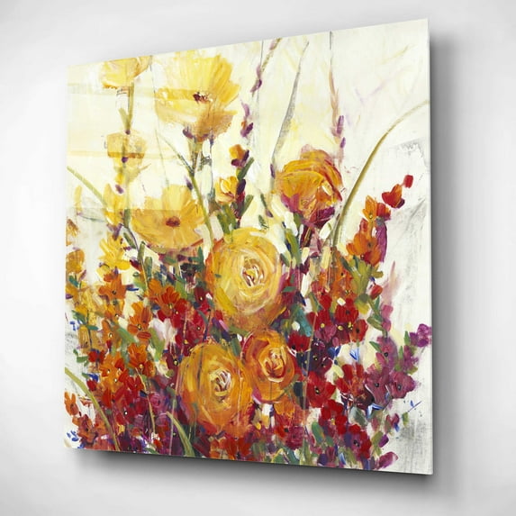 Epic Art 'Mixed Bouquet I' by Tim O'Toole, Acrylic Glass Wall Art, 12"x12"