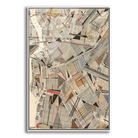 Epic Art 'Modern Map of Brooklyn' by Nikki Galapon Acrylic Glass Wall Art, 12"x16"