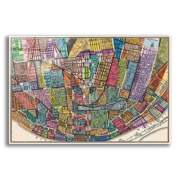 Epic Art 'Modern Map of St. Louis' by Nikki Galapon Acrylic Glass Wall Art, 16"x24"