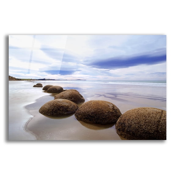 Epic Art 'Moeraki Boulders 3, New Zealand 98' by Monte Nagler, Acrylic Glass Wall Art, 16"x12"