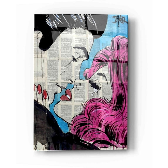 Epic Art 'Moments Like This Go Pop' by Loui Jover, Acrylic Glass Wall Art, 12"x16"