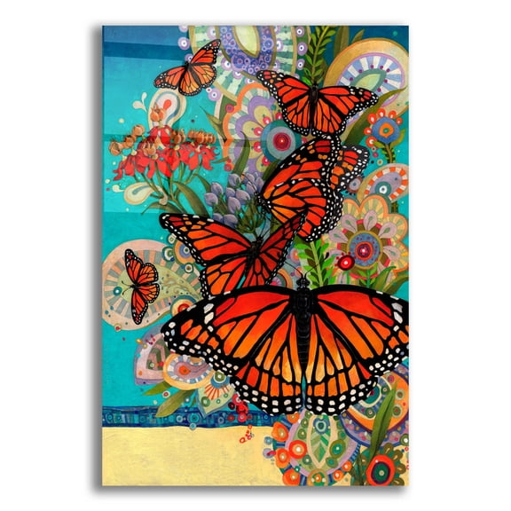 Epic Art 'Monarch Madness' by David Galchutt, Acrylic Glass Wall Art, 12"x16"