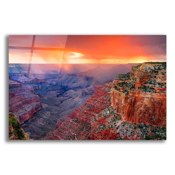 Epic Art 'Monsoon Sunset' by John Gavrilis, Acrylic Glass Wall Art, 24"x16"