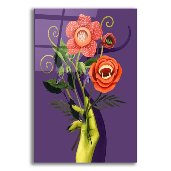 Epic Art 'Monstrous Plants II' by Grace Popp, Acrylic Glass Wall Art, 12"x16"