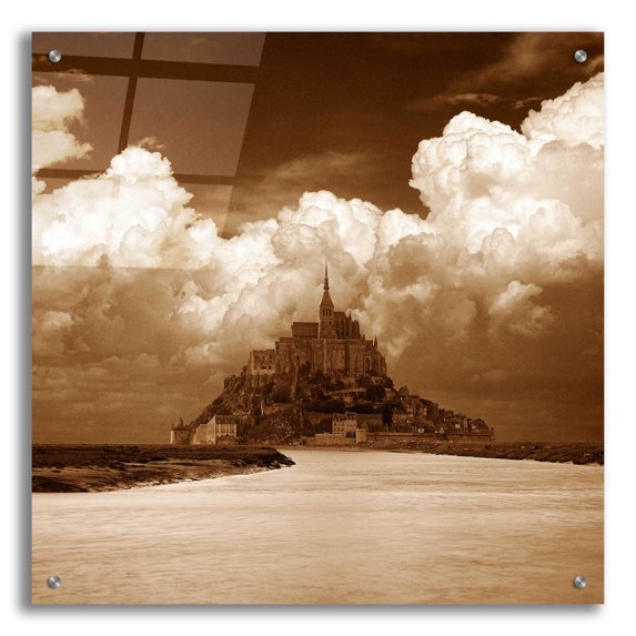 Epic Art 'Mont San Michel' by Alan Klug, Acrylic Glass Wall Art, 24"x24"