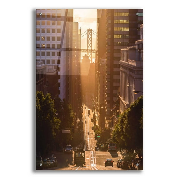 Epic Art 'Morning Trolley 2' by Bruce Getty, Acrylic Glass Wall Art, 24"x36"