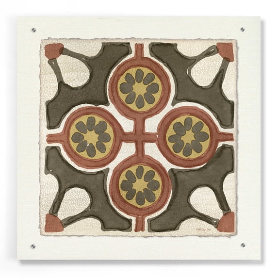 Epic Art 'Moroccan Tile Pattern II' by Stellar Design Studio, Acrylic Glass Wall Art, 24"x24"