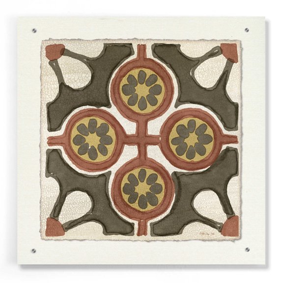 Epic Art 'Moroccan Tile Pattern II' by Stellar Design Studio, Acrylic Glass Wall Art, 24"x24"