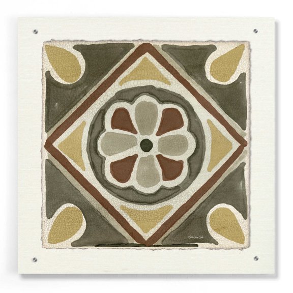 Epic Art 'Moroccan Tile Pattern VII' by Stellar Design Studio, Acrylic Glass Wall Art, 24"x24"