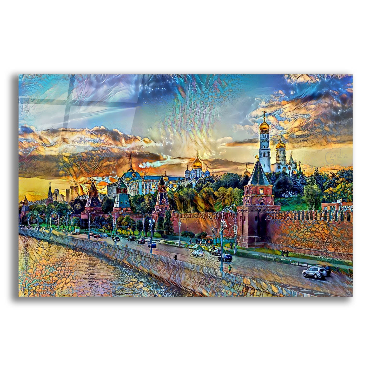 Epic Art 'Moscow Russia Kremlin Wall' by Pedro Gavidia, Acrylic