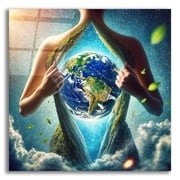 Epic Art 'Mother Earth' by Rey Klimt Acrylic Glass Wall Art, 12" x 12"