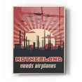 thumbnail image 1 of Epic Art 'Motherland Needs Airplanes' Acrylic Glass Wall Art, 16"x24", 1 of 2