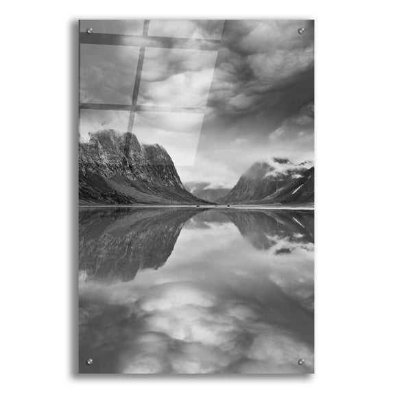 Epic Art 'Mountain Reflections 2, Canada 81' by Monte Nagler, Acrylic Glass Wall Art, 24"x36"