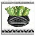 thumbnail image 1 of Epic Art 'Mud Cloth Black and White Succulent I' by Cindy Jacobs, Acrylic Glass Wall Art, 12"x12", 1 of 8
