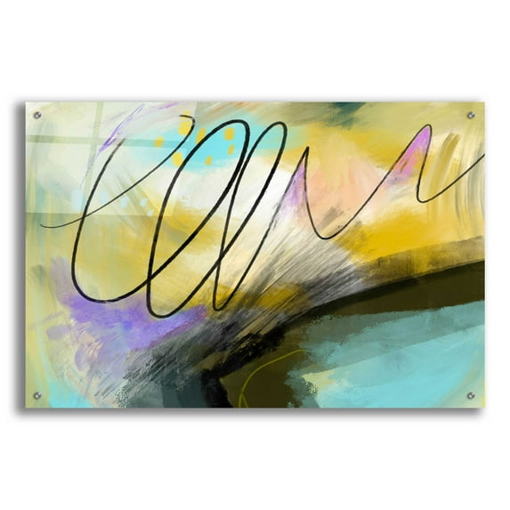 Epic Art 'Mumble' by Delores Naskrent, Acrylic Glass Wall Art, 36"x24"