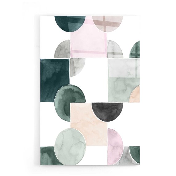 Epic Art 'Muted Mystery IV' by Grace Popp, Acrylic Wall Glass, 16"x24"