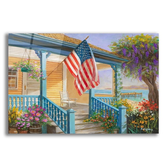 Epic Art 'My Home Sweet Home' by Nicky Boehme, Acrylic Glass Wall Art, 16"x12"