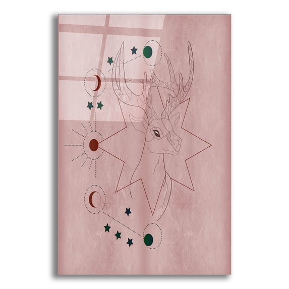 Epic Art 'Mystic Deer' by Sabrina Balbuena, Acrylic Glass Wall Art, 16"x24"