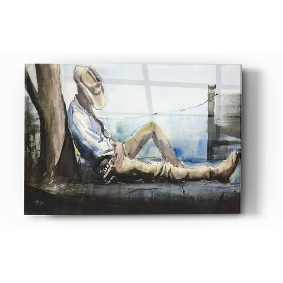 Epic Art 'Nap Time' by Oscar Alvarez Pardo, Acrylic Glass Wall Art, 24"x36"
